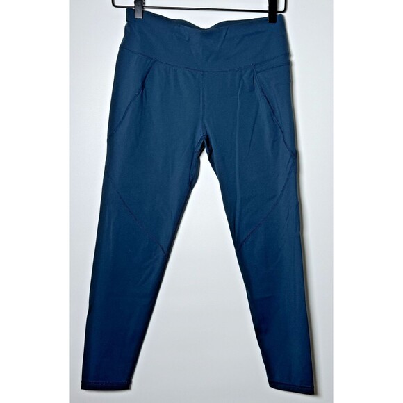 Sweaty Betty Power Leggings Small 7/8 Blue Zip Pocket High Waist Workout Pants - Picture 1 of 13